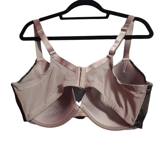 Ambrielle Tan with black lace lunge bra underwire 44DD/44E Adjustable straps - Picture 2 of 4